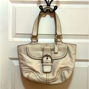 Y2K Coach Soho Leather Shoulder Bag 2004 Cream